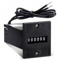 Trumeter P12-4916AE Panel Mount 6-Digit Electromechanical Counter with 16&amp;quot; wire leads, 125 V DC, non-reset-