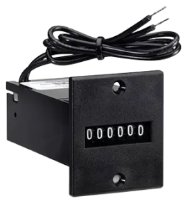 Trumeter 4916 Series 6-Digit Non-Reset Totalizing Counter, 120 V AC, 000000 set, panel mount (1.81 x 1.81" flange)-