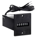 Trumeter 4916 Series 6-Digit Non-Reset Totalizing Counter, 120 V AC, 000000 set, panel mount (1.81 x 1.81" flange)-