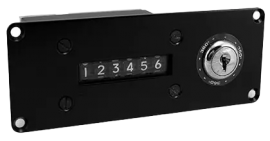 Trumeter 10 Series Totalizing Counter, 115 V AC, lock and key reset, panel mount-