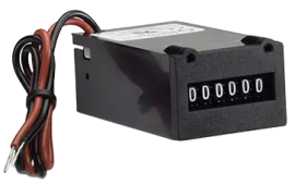 Trumeter 4916 Series 6-Digit Non-Reset Totalizing Counter, 24 V DC, 999980 set, behind-front panel mount-