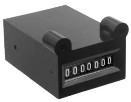 Trumeter 4017 Series 7-Digit Non-Reset Totalizing Counter, 12 DC, 25 CPS, diode, behind-front panel mount-