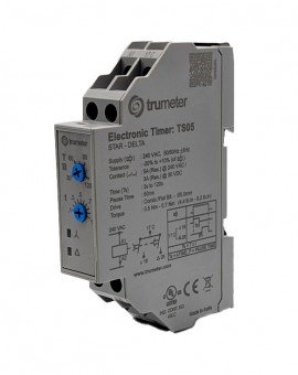 Trumeter TS Series Timer Switch Relay, 110 V AC, star delta, 1 C/O, DIN rail-
