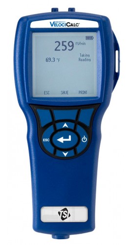 TSI/Alnor 9565-P-AC VelociCalc Multi-Function Ventilation Meter with 17025 accreditation and Bluetooth, 250 to 15,500 ft/min, dp sensor-