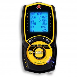 UEi C161OIL Residential Combustion Analyzer for Gas and Oil-Fired Appliances w/ Smoke Pump Test Kit-
