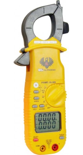 UEi DL369 Digital Clamp Meter, 4,000 &amp;mu;F, 2,000 &amp;mu;A AC/DC-