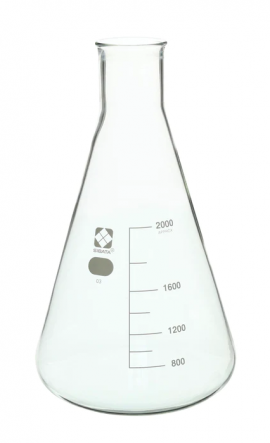 VEE GEE 10530-2000A SIBATA Glass Erlenmeyer Flask, 2000 mL-
