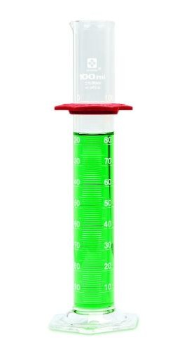 VEE GEE 2351-100 SIBATA Glass Graduated Cylinder, class B, 100 mL-