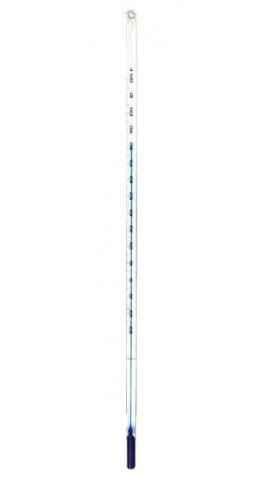 VEE GEE 80708 Total Immersion Blue Liquid Thermometer, -20 to 150&amp;deg;C, 12&amp;quot; length-