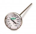 VEE GEE 82220 Scientific Thermometer with dial, 0 to 220&amp;deg;F, 8&amp;quot; stem-