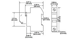 Watlow 17-5110 Semiconductor Fuse Holder, 10 to 25 A, 10 mm-