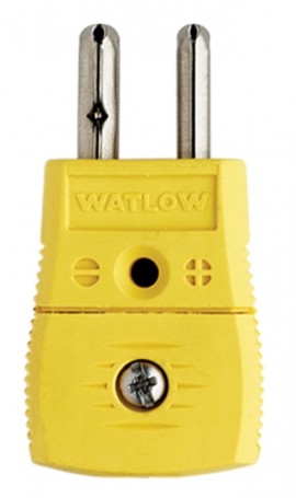 Watlow MCM-K-WAT Type-K Mini Thermocouple Connector, 400&amp;deg;F, male plug-