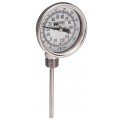 Weiss 3RBMS6-250 Bi-Metal Thermometer, 0 to 250&amp;deg;F (-20 to 120&amp;deg;C), 3" Dial 6" Right Angle Stem-