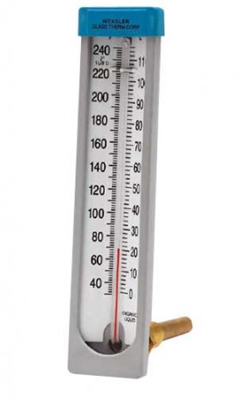 Weksler-Glass 141GS Scale Submarine Thermometer, 2&amp;quot; Stem Length, 5&amp;quot; Scale Size-