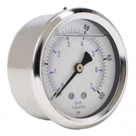 Weksler Glass 251L4PX Glycerin Filled Gauge, 2.5&quot;, 0/6000 psi-