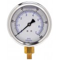 Weksler Glass 401L4PFW Glycerin Filled Gauge, 4&quot;, 0/200 psi-