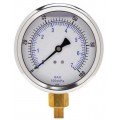 Weksler Glass 401L4PI Glycerin Filled Gauge, 4&quot;, 0/600 psi-