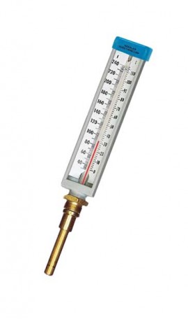 Weksler Glass 140GSDK Straight Form Submarine Thermometer with dual scale, 50/400&amp;deg;F (5&amp;deg; div.) and 10/200&amp;deg;C (2&amp;deg; div.)-