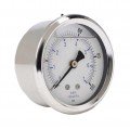 Weksler Glass 251C4PG Glycerin Filled Gauge with back connection, 2.5&amp;quot; (63.5 mm) dial, 0 to 300 psi-