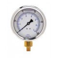 Weksler Glass 201L-404O Glycerin Filled Gauge with bottom connection, 0 to 2000 psi, 4&amp;quot; dial-