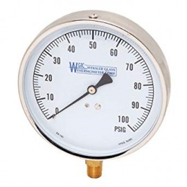 Weksler Glass EA14RDOM Dual Scale Pressure Gauge, 100 psi/kPa, 4.5&amp;quot; -