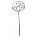 Weksler 2R08-160 Compact Bimetal Dial Thermometer, -40 to 160&amp;deg;F, 8&quot; Plain Stem-