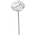 Weksler 2R08-220 Compact Bimetal Dial Thermometer, 0 to 220&amp;deg;F, 8" Plain Stem-