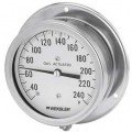 Weksler 413BCXLX10FF Gas Actuated Thermometer, 4 1/2&quot; Dial, 0 to 120&amp;deg;F-