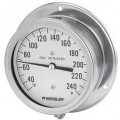 Weksler 413BCXLX10FQ Gas Actuated Thermometer, 4 1/2&quot; Dial, 400 to 1200&amp;deg;F-