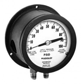 Weksler BD14AP54LWSH Regal Differential Gauge, 0 to 20 psi-