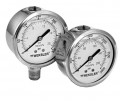 Weksler BY10YPG8CW Liquid Filled Pressure Gauge, 0-160 psi and 0/11 bar (1100 kPa), Back Connection-