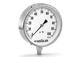 Weksler EA14TDOM Contractor Gauge, 4.5" SS Case-