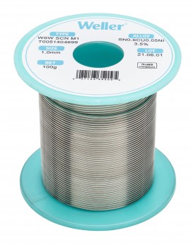 Weller T0051404699 WSW SCN M1 Solder Wire, &amp;Oslash;0.039&amp;quot;, 3.527 oz-