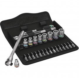 Wera 05004020001 Zyklop Metal Ratchet Set, 1/4&amp;quot; drive, 28-piece-