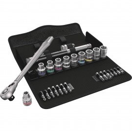 Wera 05004081001 Zyklop Metal Ratchet with Switch Lever Set, 1/2&amp;quot; drive, 29-piece-