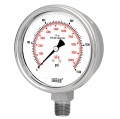 WIKA 233.54 Pressure Gauge, -30 inHg/60 psi/kpa, 4&amp;quot; dial, &amp;frac12;&amp;quot; NPT lower mount, SS housing-