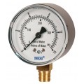 WIKA 611.1 Pressure Gauge, 0/10 &amp;quot;H&lt;sub&gt;2&lt;/sub&gt;O, 2.5&amp;quot; dial, &amp;frac14;&amp;quot; NPT lower mount, black painted steel housing-