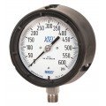 WIKA 233.34 Pressure Gauge, 0/1000 psi/kpa, 4.5&amp;quot; dial, &amp;frac12;&amp;quot; NPT lower mount, black thermoplastic-