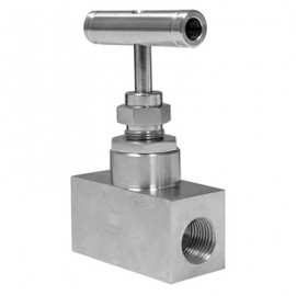 Winters NVA1004 Straight Body Soft Seat Stainless-Steel Needle Valve, 0.38" male x 0.38" female NPT-