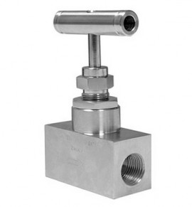 Winters NVA3002N Straight Body Stainless-Steel NACE Needle Valve, 0.75" male to 0.5" female NPT, 10,000 psi-