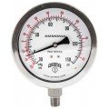 Winters PAM1701 Ammonia Gauge, 4&amp;quot; Dial, 30&amp;quot;/0/150 PSI/F, 1/4&amp;quot; NPT Bottom-