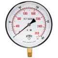 Winters PCT327 Contractor Gauge, 4.5&amp;quot; Dial, 0-400 PSI/KPA, 1/4&amp;quot; Bottom-
