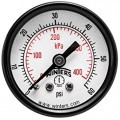 Winters PEM1424 Economy Gauge, 0 to 30&amp;quot; VAC/kPa, 2&amp;quot; dial, &amp;frac18;&amp;quot; NPT back-