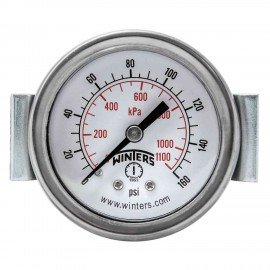 Winters PEU1409UC Economy Panel Mounted Gauge 2&quot; Dial, 0-160 PSI/KPA, 1/4&quot; NPT STD-