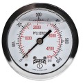 Winters PFQ908 Liquid Filled Brass Gauge, 2.5&amp;quot; Dial, 0-600 PSI/KPA, 1/4&amp;quot; NPT Back-