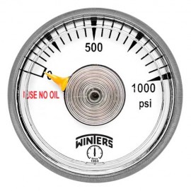 Winters PSP1250200 Spiral Tube Gauge, 0/200 PSI, 1.25&quot; Dial, 1/8&quot; NPT-