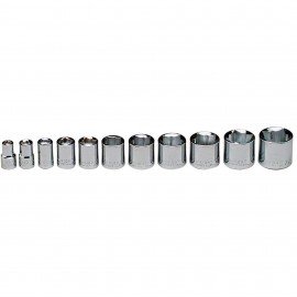 Wright Tool 379 Standard Socket Set, 3/8&amp;quot; drive, 8-point, 11-piece-