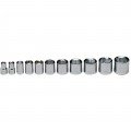 Wright Tool 379 Standard Socket Set, 3/8&amp;quot; drive, 8-point, 11-piece-