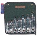 Wright Tool 9446 Ratcheting Wrench Set, 12-point offset metric, 7-piece-
