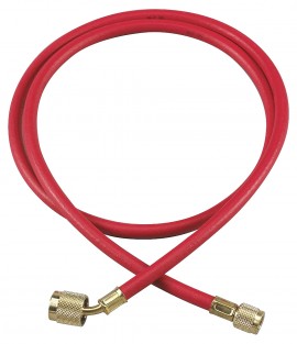 Yellow Jacket 25712 HAVBV-144 12&#039; Red Hose with FlexFlow valve, PLUS II&amp;trade; 1/4&amp;quot;-